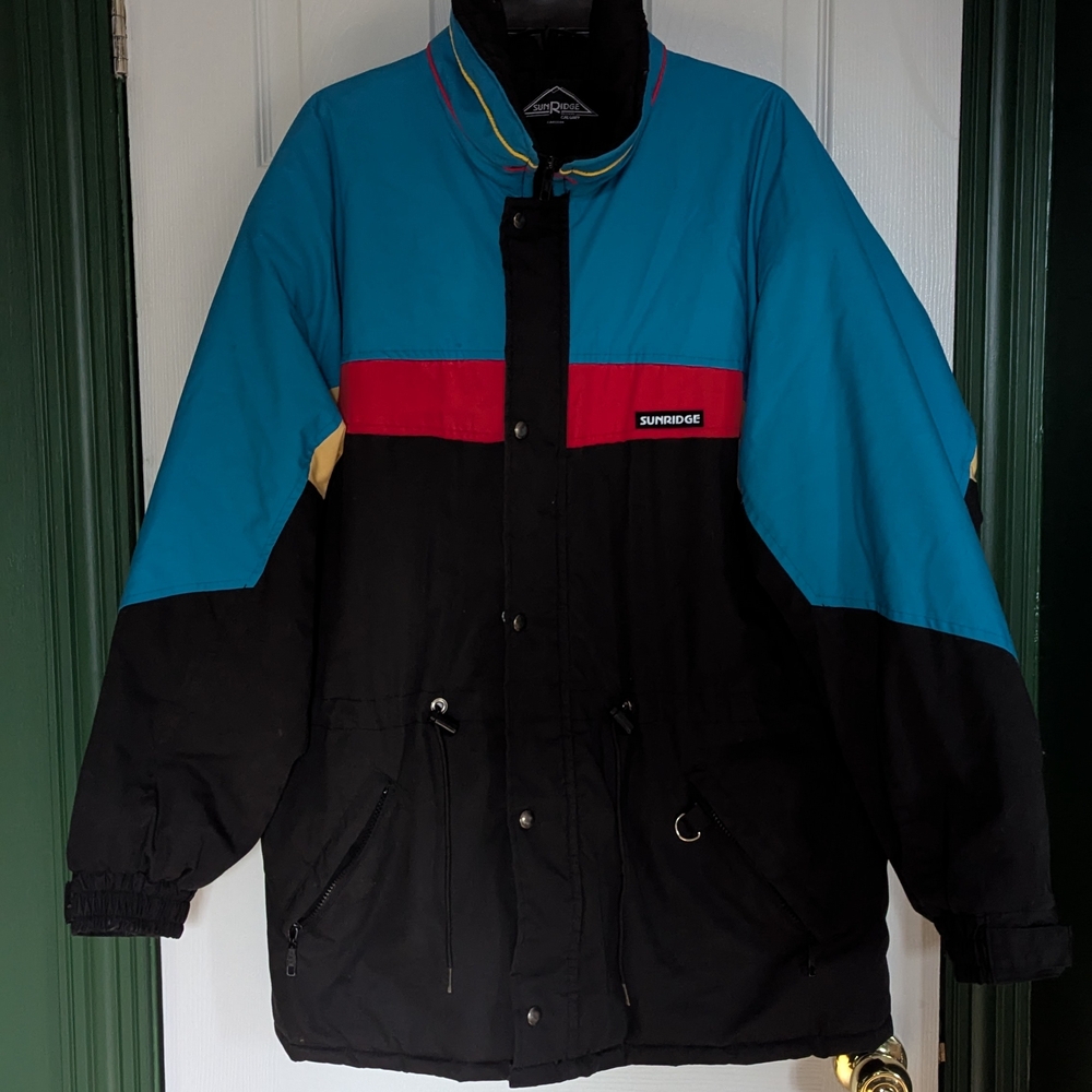 Men's Colorblock Jacket - Blue, Red, Black